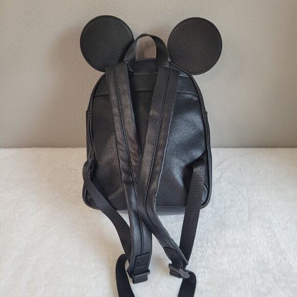 Minnie Mouse Ears Faux Leather Backpack W/ Pink Oversize Bow Disneyland Vacation - Picture 3 of 7